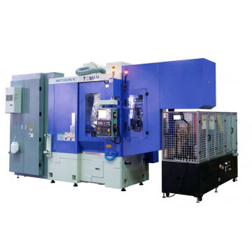 High efficiency helical gear cutting integrated chamfering